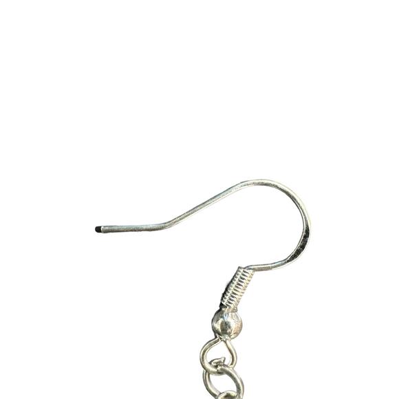 Turquoise Hook Drop Earrings Costume Jewelry - Picture 3 of 5